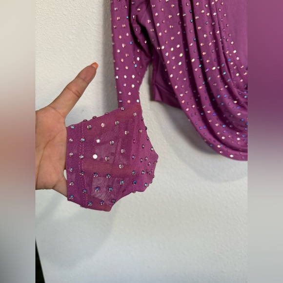 Purple Rhinestone Embellished Top - Picture 6 of 7